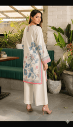 Cream Floral Breeze 2‑Piece Set