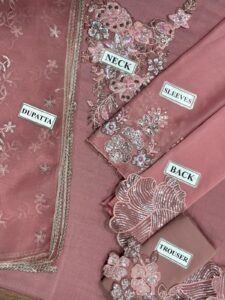 Chiffon Heavy Embroidered Iznik Replica-CODE BHF01