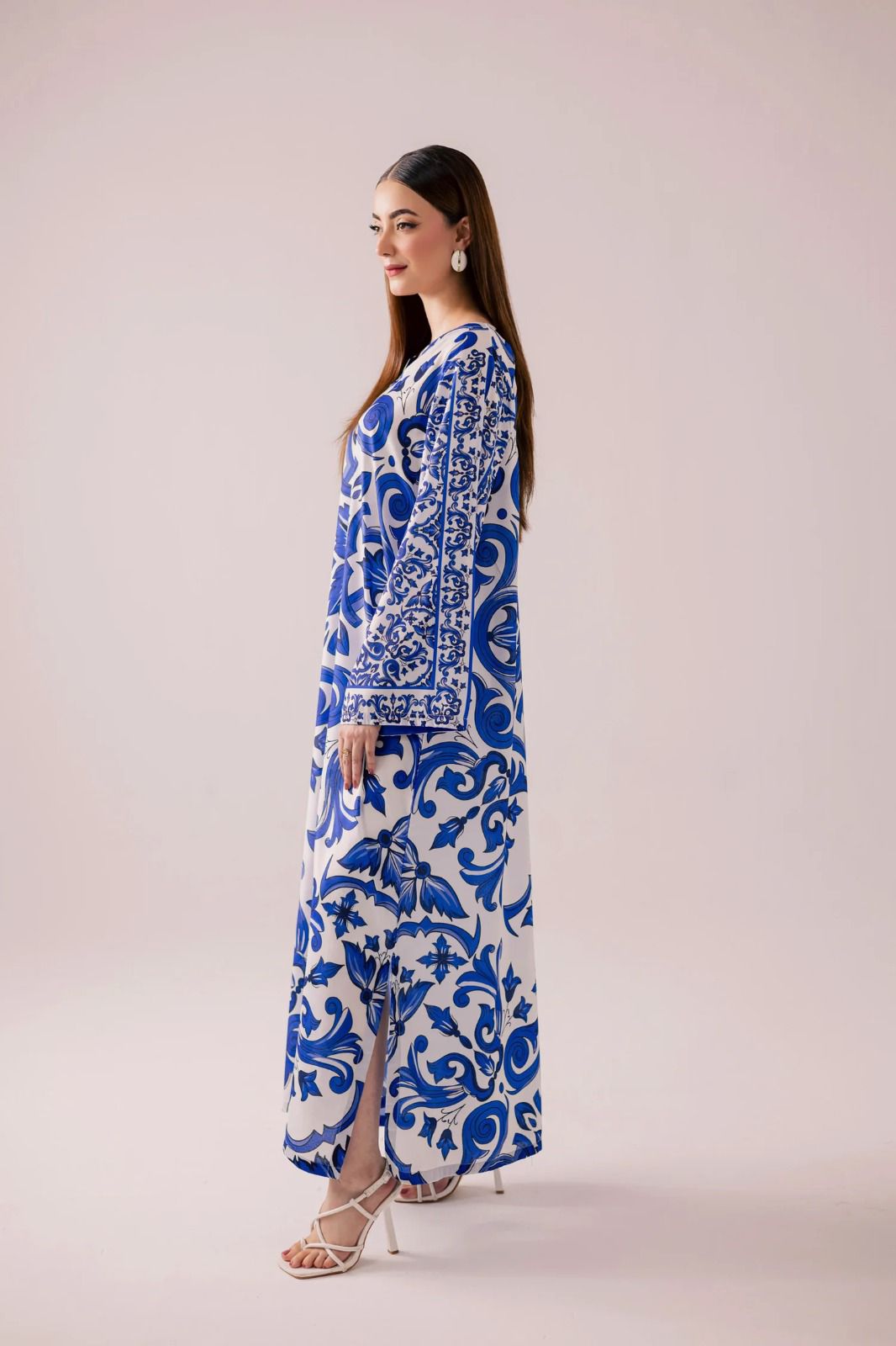 Most viral Long printed kurta set 2pc stitched CODE-BHLS 03