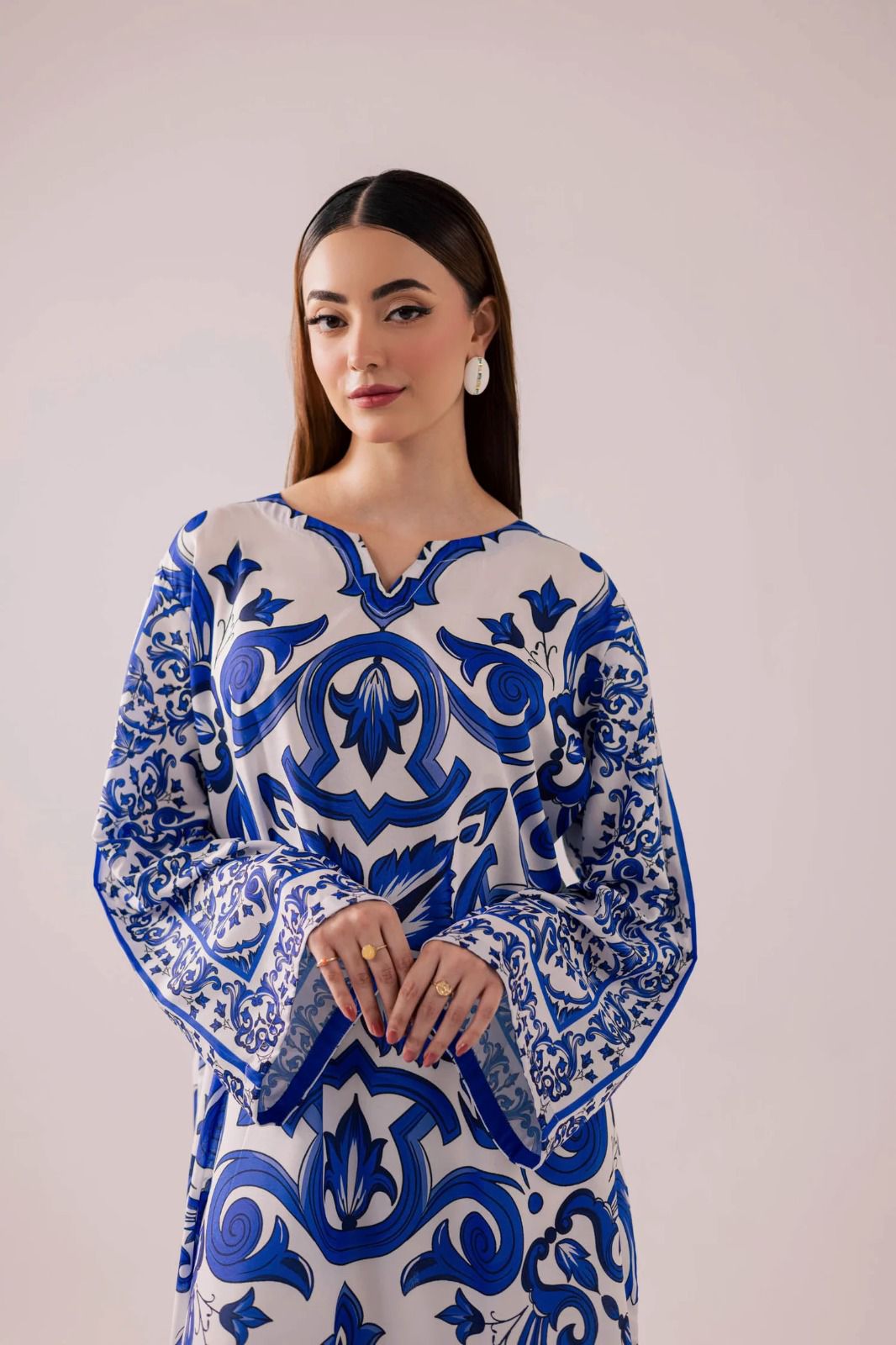 Most viral Long printed kurta set 2pc stitched CODE-BHLS 03