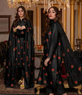 Rose embroidery design stitched 3pc suit CODE-BHS03