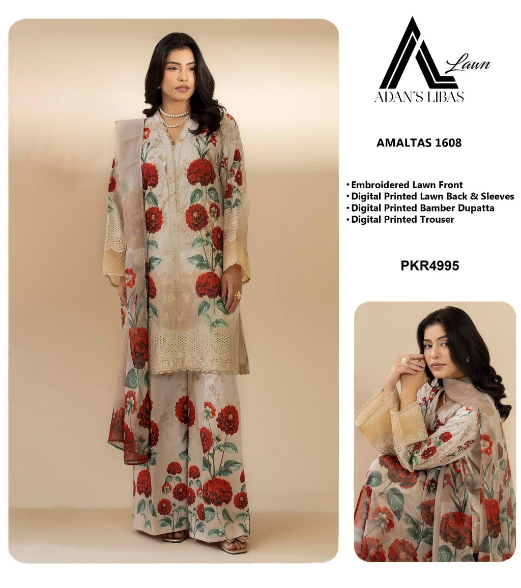 Printed and multi embroidery lawn unstiched CODE-BHL08