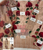 Printed and multi embroidery lawn unstiched CODE-BHL08