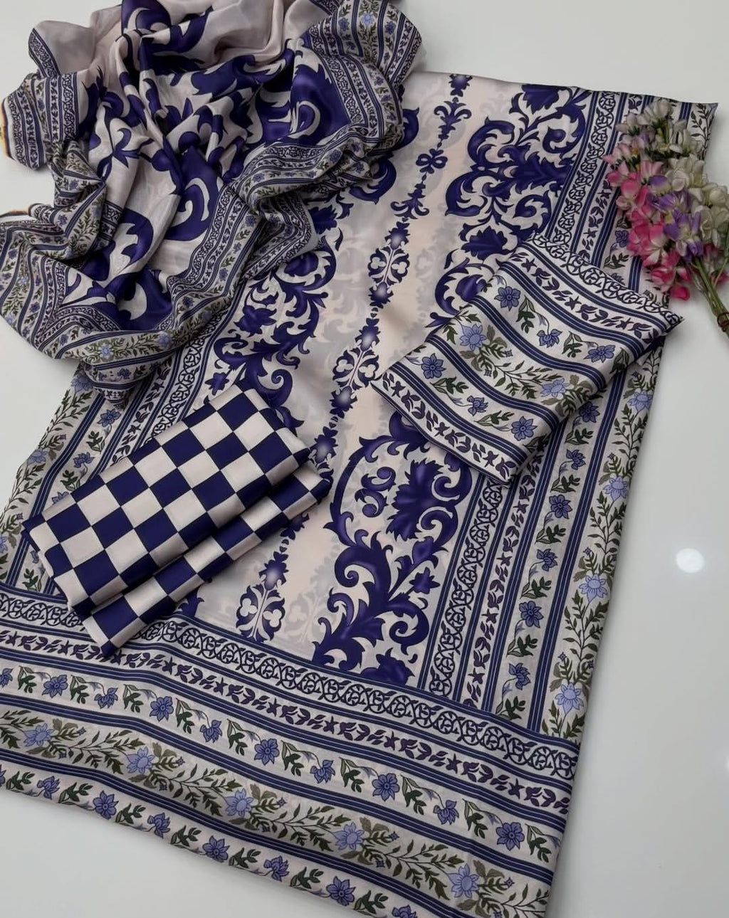 Digital printed long kurta set 2pc  suit CODE-BHL07