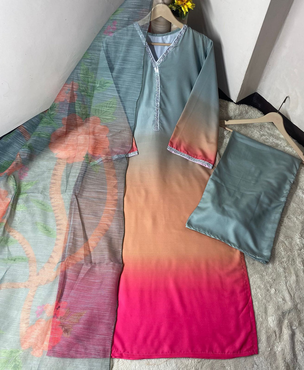 Tie and die digital printed 3pc suit CODE-BHSL08