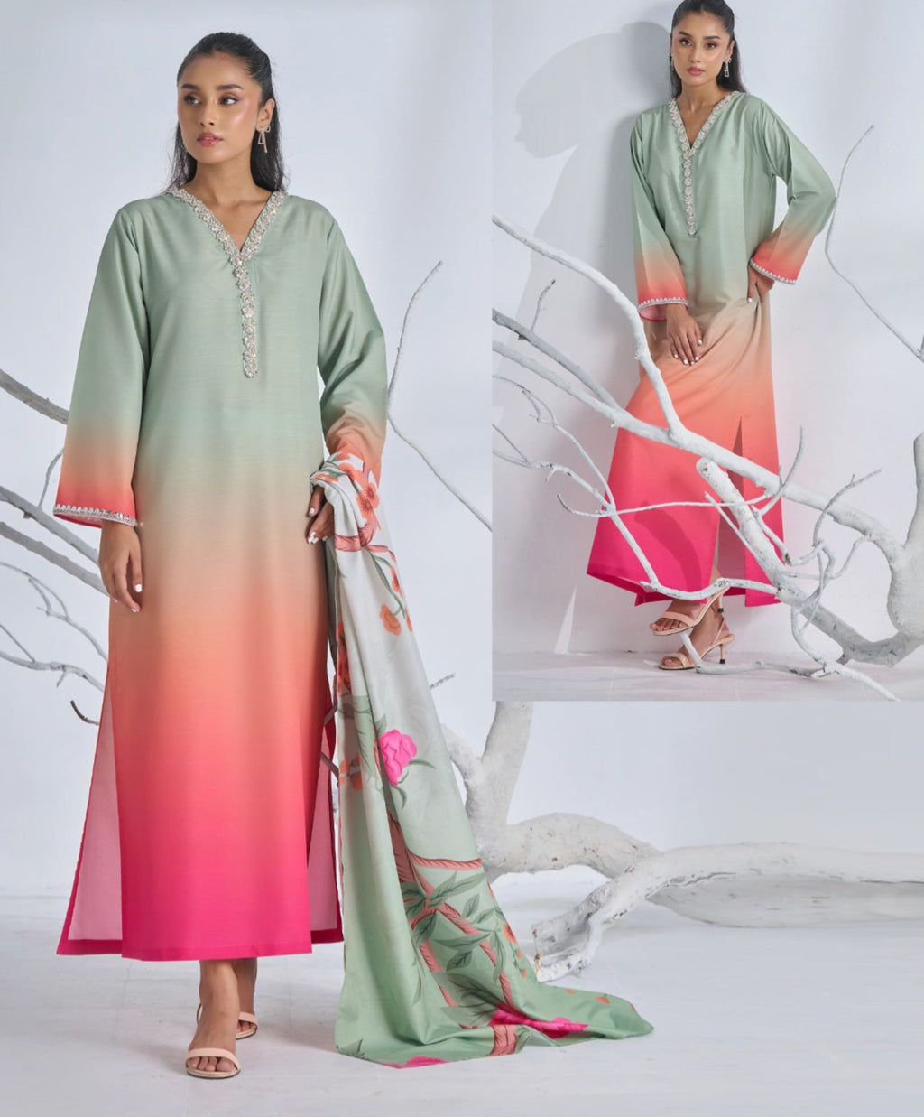 Tie and die digital printed 3pc suit CODE-BHSL08