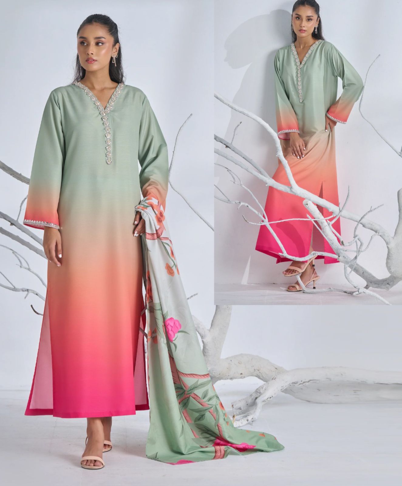 Tie and die digital printed 3pc suit CODE-BHSL08
