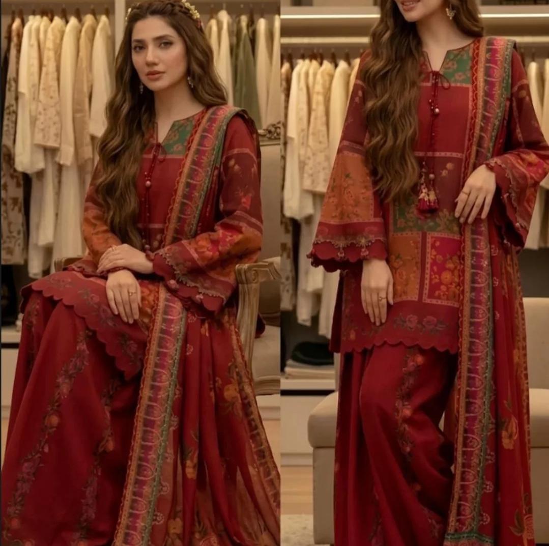 Charizma digital printed 3pc suit in 5 shade CODE-BHL010