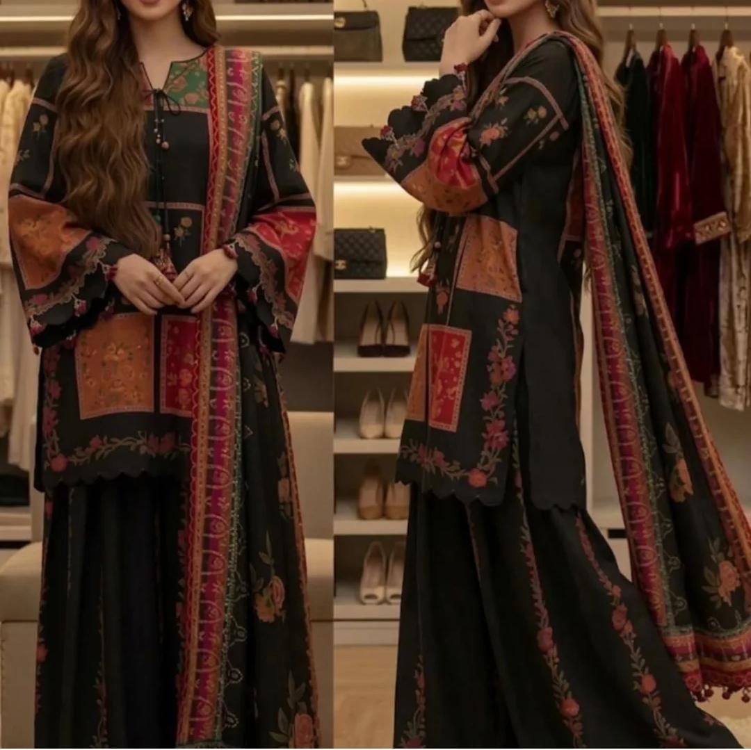 Charizma digital printed 3pc suit in 5 shade CODE-BHL010