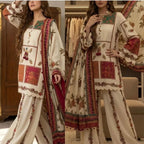 Charizma digital printed 3pc suit in 5 shade CODE-BHL010