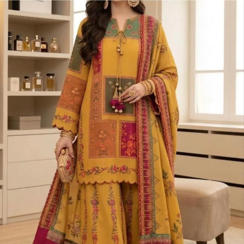 Charizma digital printed 3pc suit in 5 shade CODE-BHL010