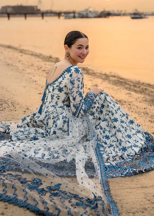 Hania amir digital printed exclusive maxi CODE-BHL09