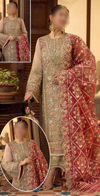 Crimson luxury heavy embroided suit CODE -BHOR01