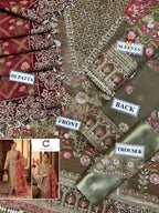 Crimson luxury heavy embroided suit CODE -BHOR01